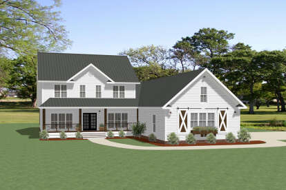 Modern Farmhouse House Plan #6849-00080 Elevation Photo