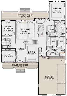 Floorplan 1 for House Plan #6849-00080