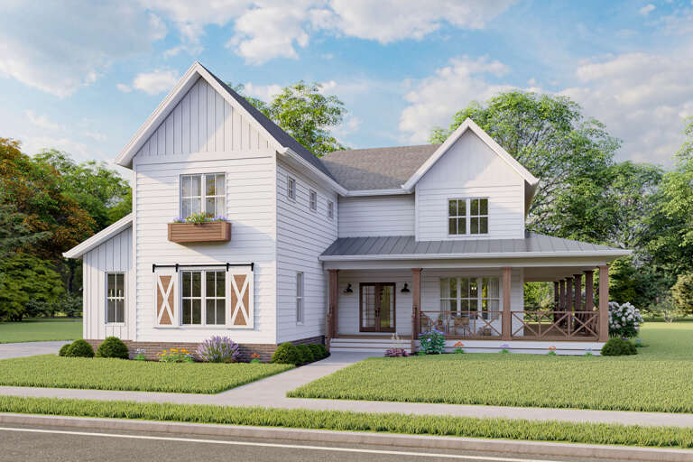 Modern Farmhouse House Plan #6849-00081 Elevation Photo