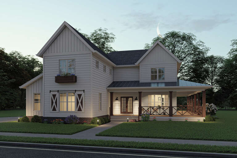 Modern Farmhouse House Plan #6849-00081 Elevation Photo