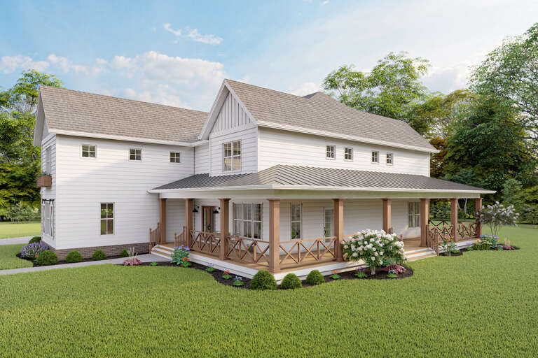 Modern Farmhouse House Plan #6849-00081 Elevation Photo