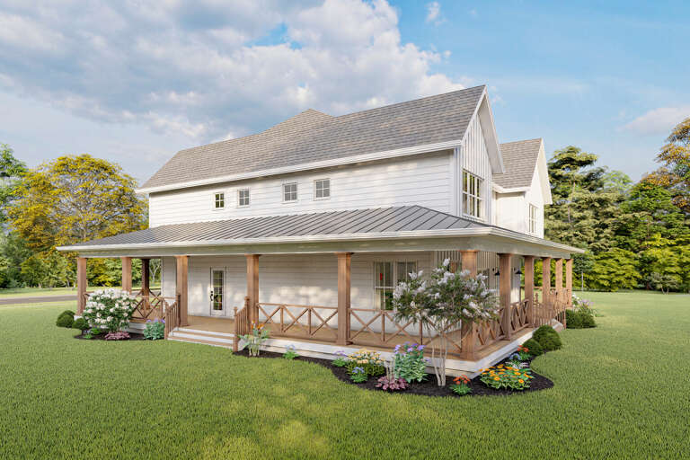 Modern Farmhouse House Plan #6849-00081 Elevation Photo