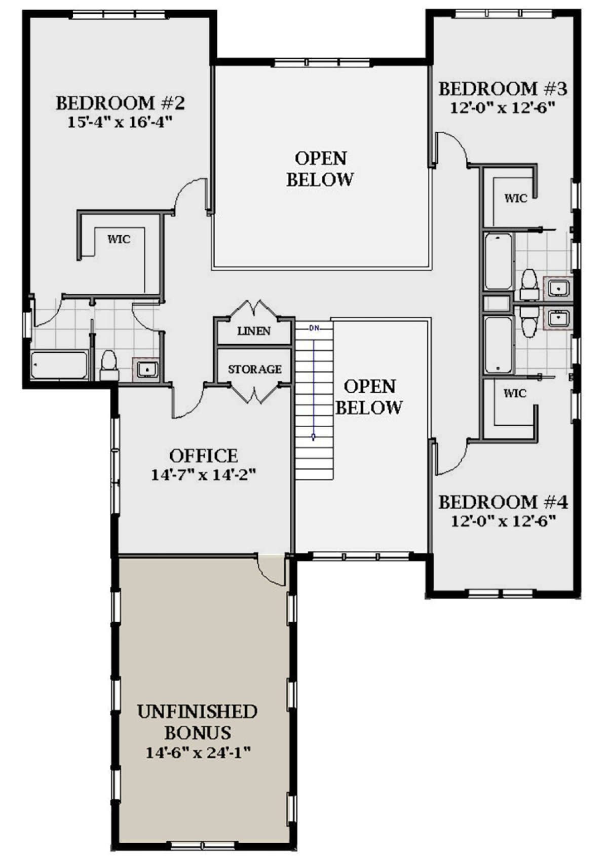 Second Floor for House Plan #6849-00081
