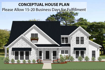 4 Bed, 3 Bath, 3377 Square Foot House Plan - #6849-00082