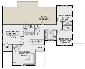 Second Floor for House Plan #6849-00082