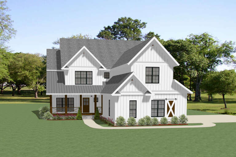 House Plan House Plan #23515 Angled Front Elevation 