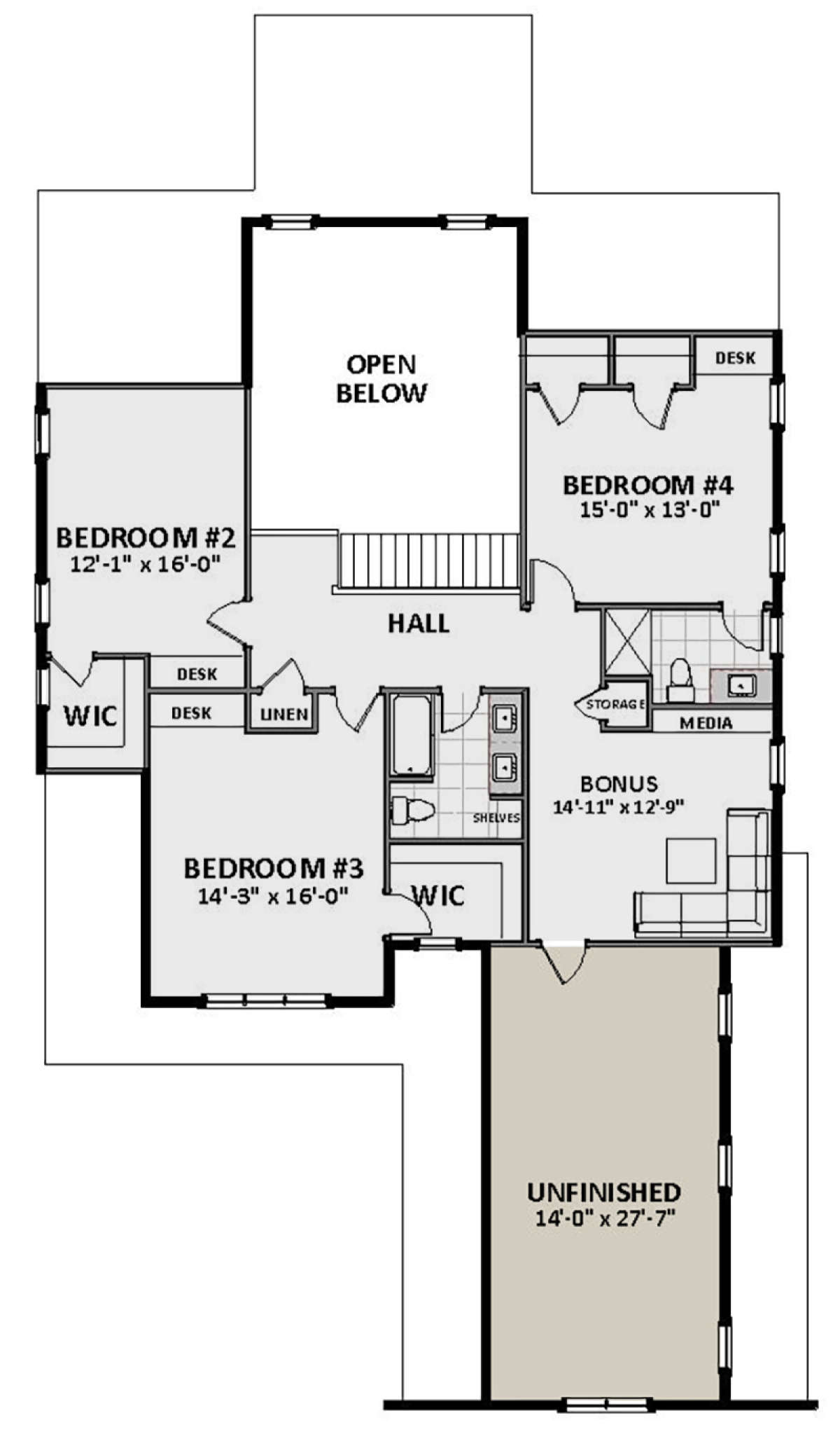 Second Floor for House Plan #6849-00083