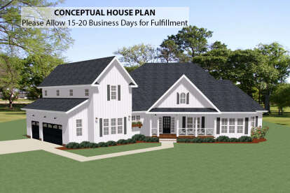 Modern Farmhouse House Plan #6849-00084 Elevation Photo