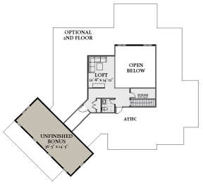 Optional Second Floor for House Plan #6849-00084