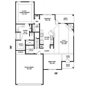 First Floor for House Plan #053-00188