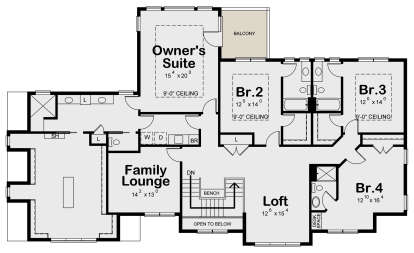 Second Floor for House Plan #402-01578