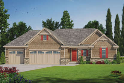 Craftsman House Plan #402-01584 Elevation Photo