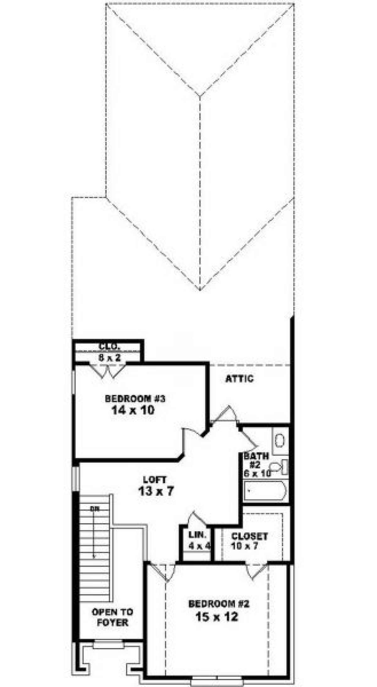Second Floor for House Plan #053-00189
