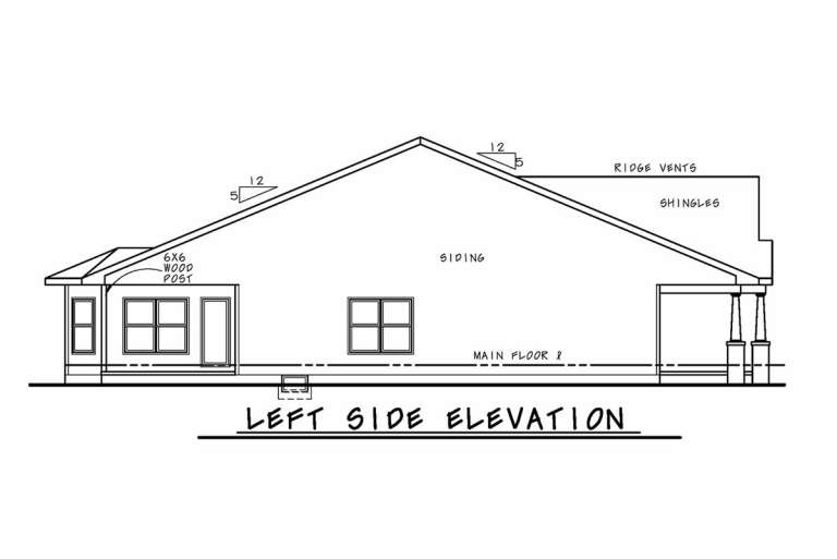 Ranch House Plan #402-01588 Elevation Photo