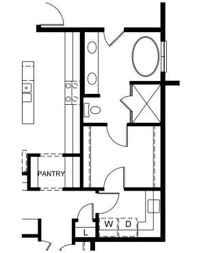 Alternate Master Bathroom for House Plan #402-01588