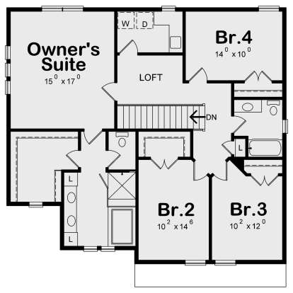 Second Floor for House Plan #402-01590