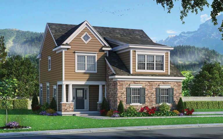 House Plan House Plan #23536 Angled Front Elevation