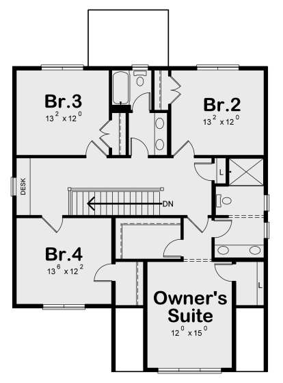 Second Floor for House Plan #402-01591