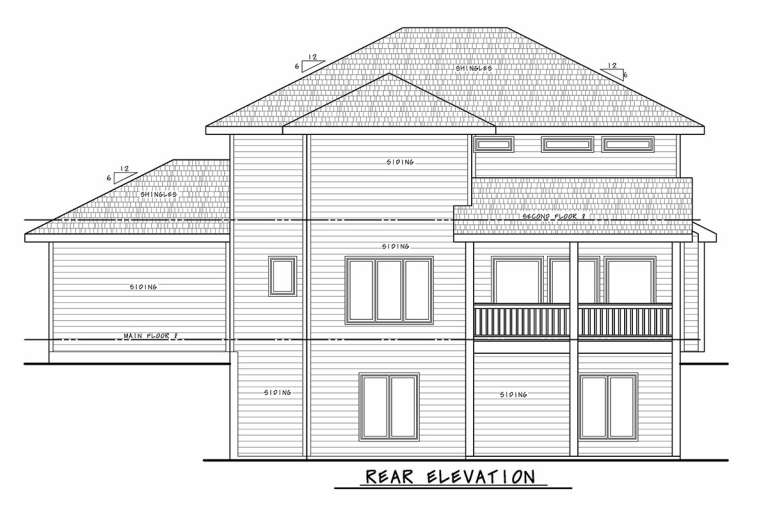 Prairie House Plan #402-01594 Elevation Photo