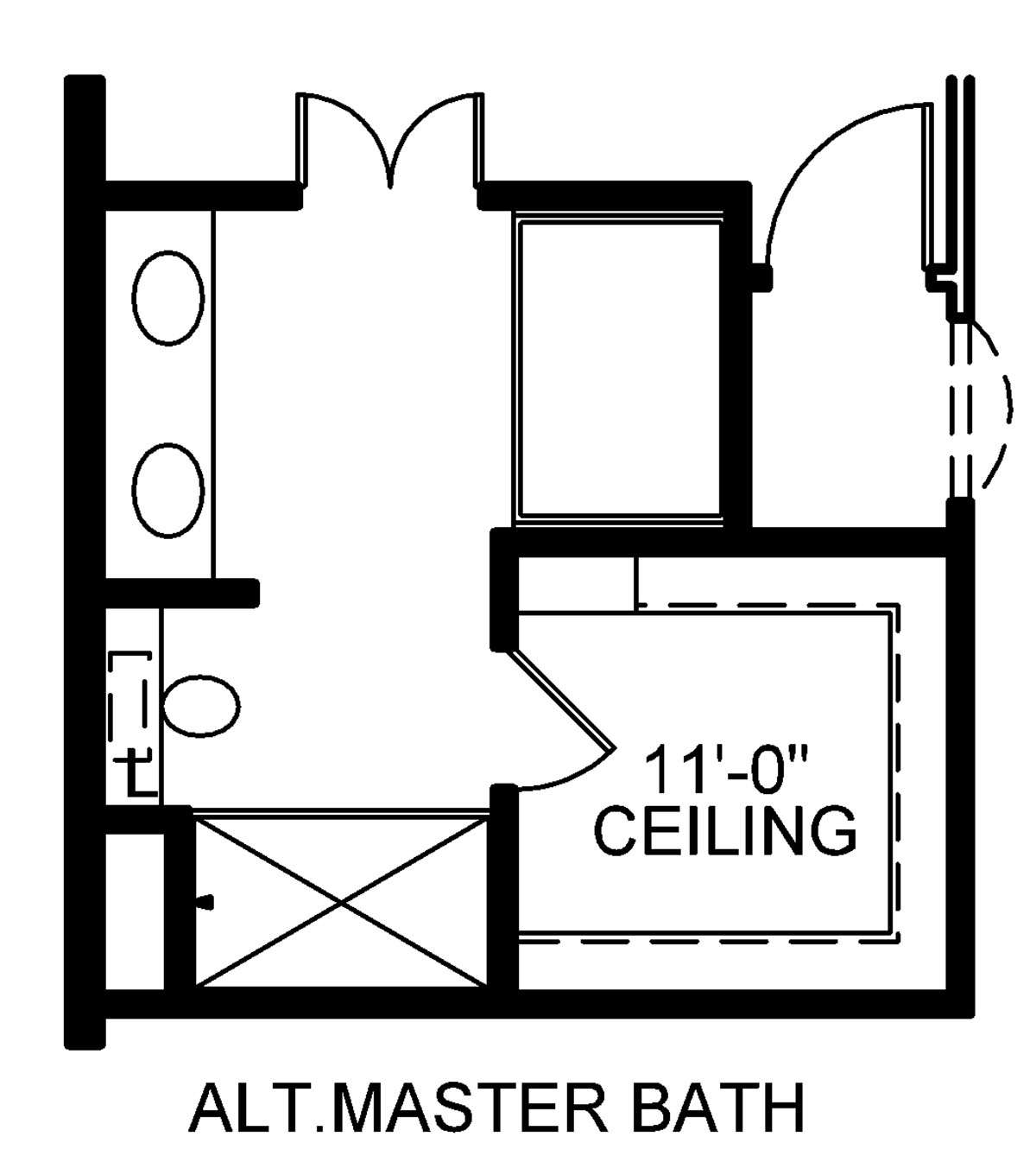 Alternate Master Bathroom for House Plan #402-01595