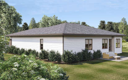 Prairie House Plan #963-00340 Elevation Photo