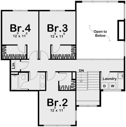 Second Floor for House Plan #963-00342