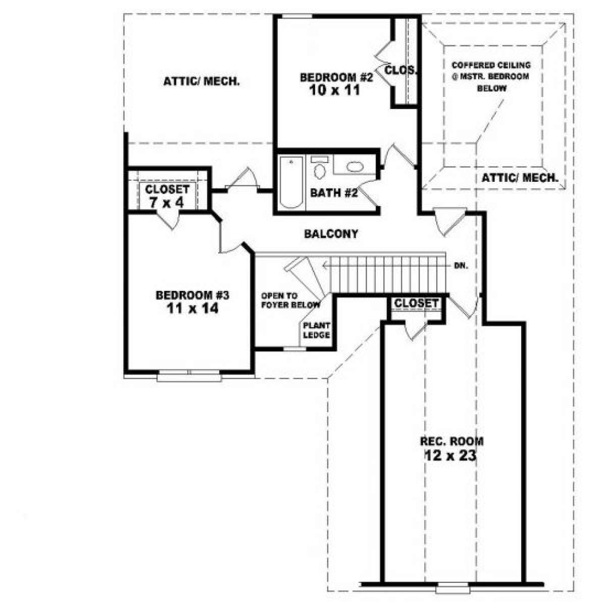 Second Floor for House Plan #053-00191