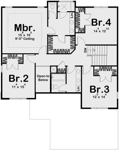 Second Floor for House Plan #963-00345