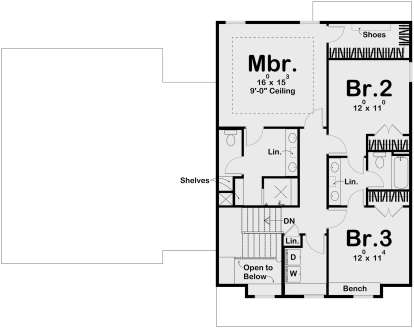 Second Floor for House Plan #963-00348