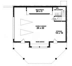 Basement/Garage Floor for House Plan #053-00192