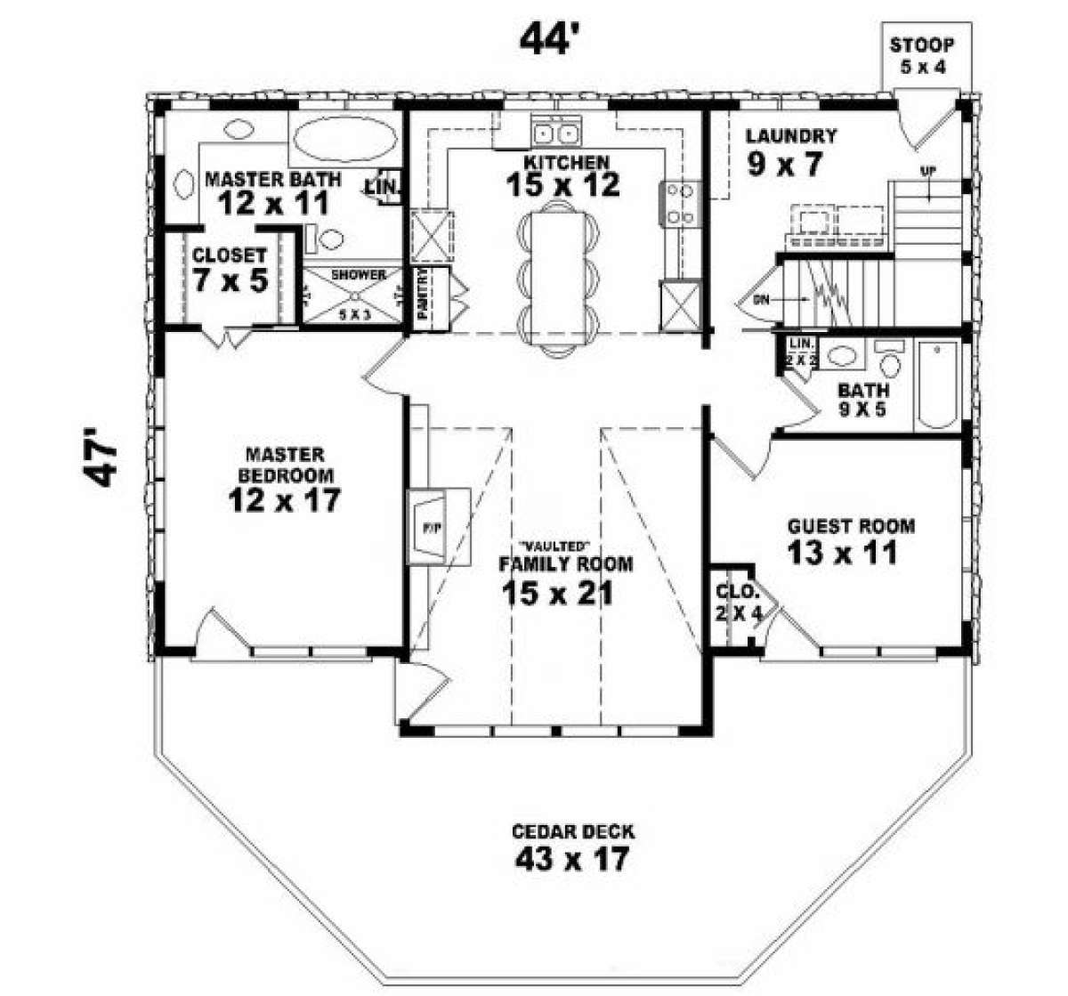 First Floor for House Plan #053-00192