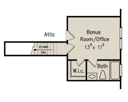 Optional Second Floor for House Plan #8594-00334