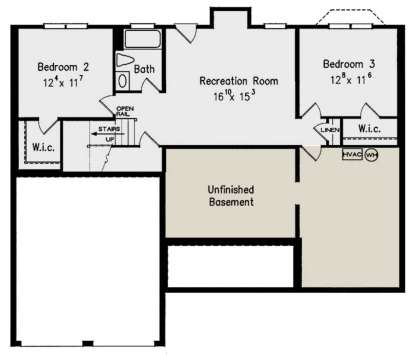 Basement for House Plan #8594-00340