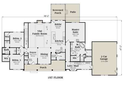 Main Floor for House Plan #009-00276