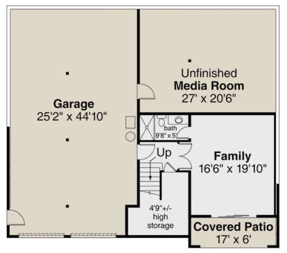 Basement for House Plan #035-00828