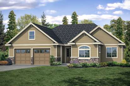 Ranch House Plan #035-00830 Elevation Photo