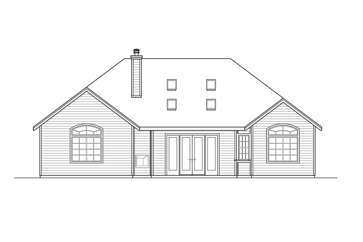 Ranch House Plan #035-00830 Elevation Photo