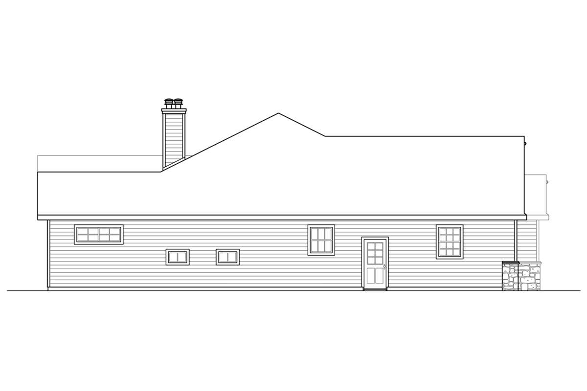 Ranch House Plan #035-00830 Elevation Photo