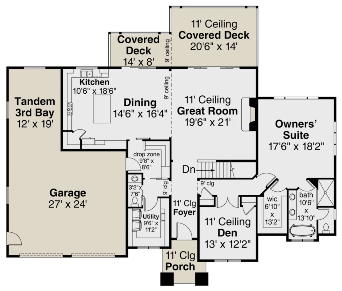 Main Floor for House Plan #035-00831