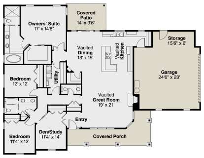 Main Floor for House Plan #035-00832