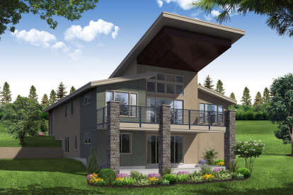 Contemporary House Plan #035-00833 Elevation Photo