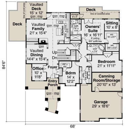 Main Floor for House Plan #035-00835
