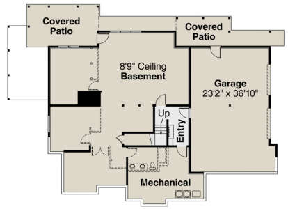 Basement for House Plan #035-00835