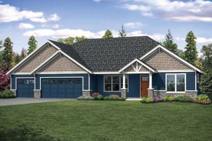 Craftsman House Plan #035-00838 Elevation Photo