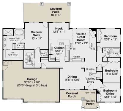 Main Floor for House Plan #035-00838