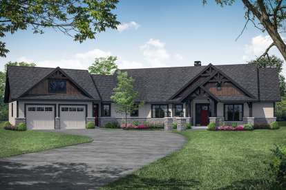 Craftsman House Plan #035-00841 Elevation Photo