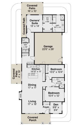 Main Floor for House Plan #035-00842