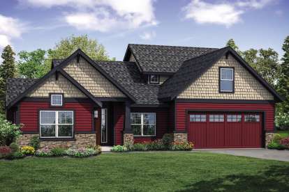 Craftsman House Plan #035-00843 Elevation Photo