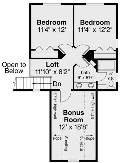 Second Floor for House Plan #035-00843