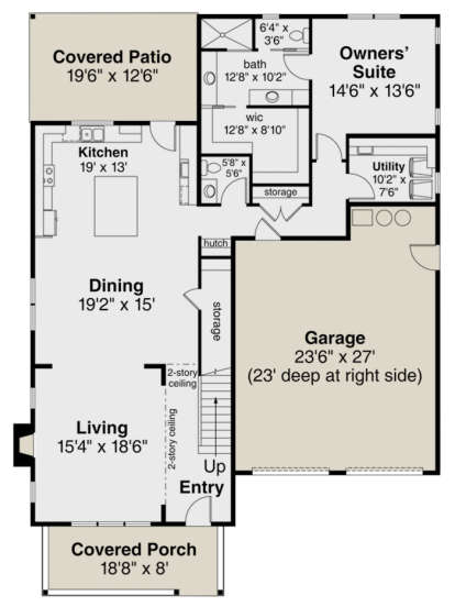 Main Floor for House Plan #035-00845